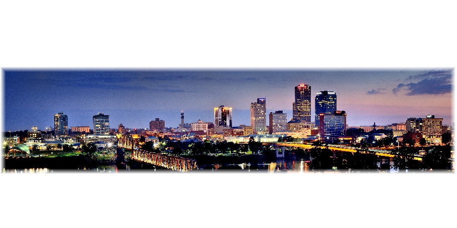 Little Rock Twilight Skyline